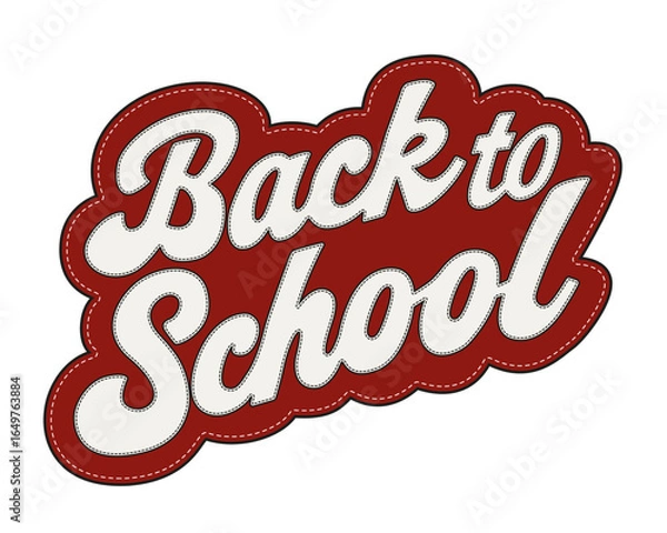 Fototapeta Back to school lettering in modern style. Vector text design.
