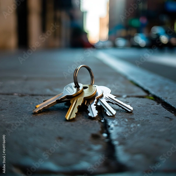 Obraz Key on the sidewalk
