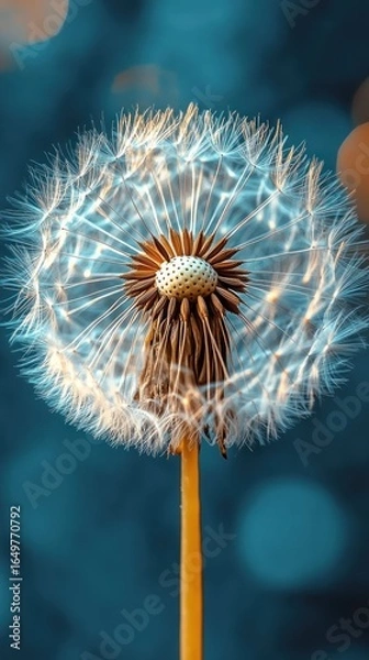 Fototapeta The Serene Dandelion: A Macro Photography Masterpiece