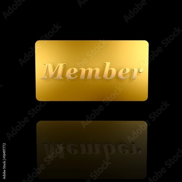 Obraz golden member card
