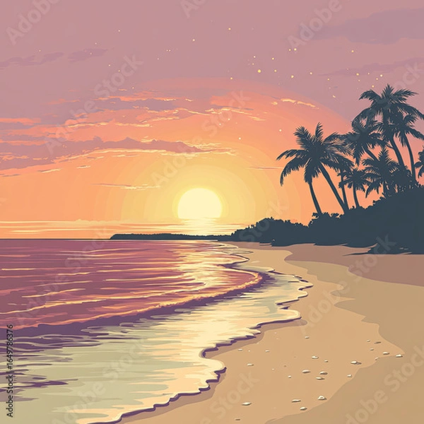 Obraz sunset at the beach