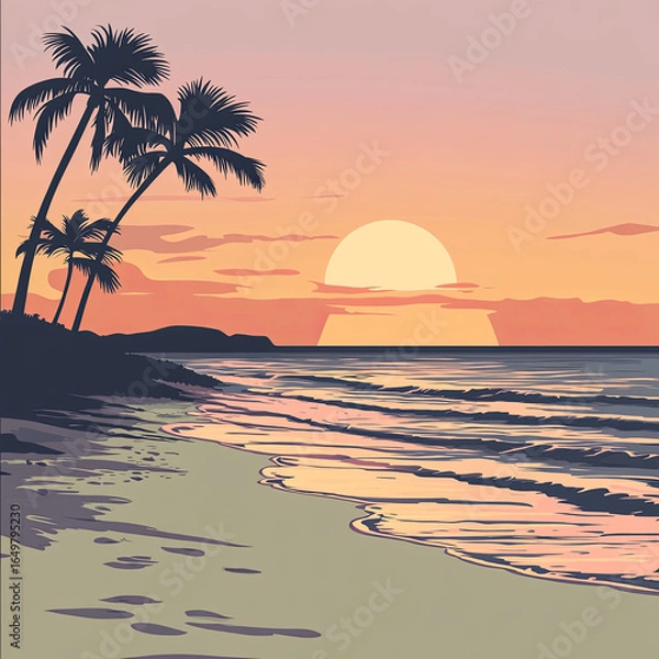 Obraz sunset at the beach