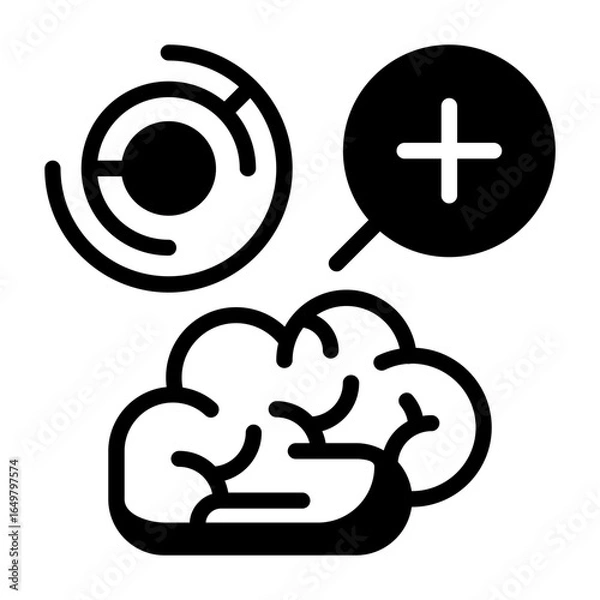 Fototapeta Subconscious Mind Semi Solid Vector Icon