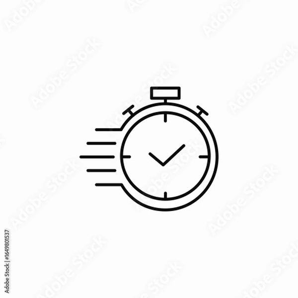 Obraz fast timer icon sign vector