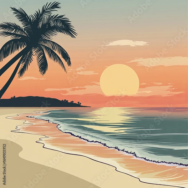 Obraz sunset at the beach