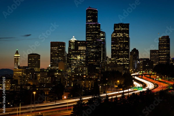 Obraz Seattle skyline at twilight