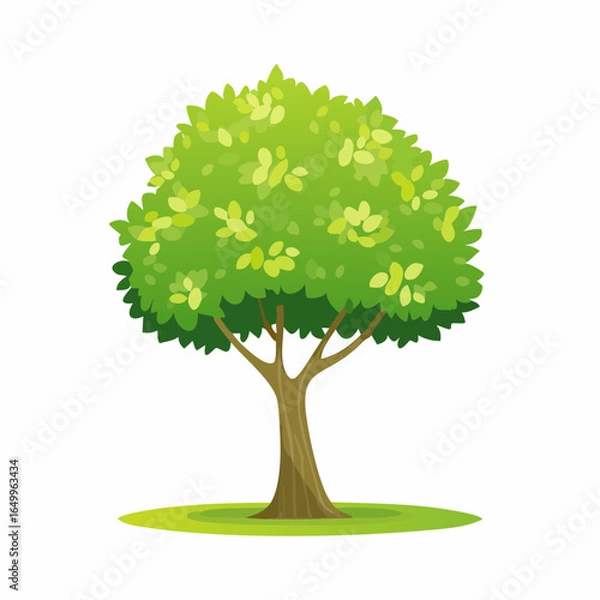 Fototapeta small little linden tree isolated on white 