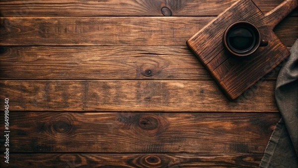 Fototapeta Surface of the old brown wood texture. Old dark textured wooden background. Top view.