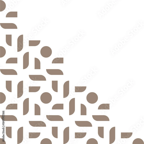 Fototapeta Abstract geometric corner decoration with a modern style