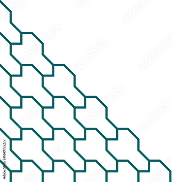 Fototapeta Abstract geometric corner decoration with a modern style