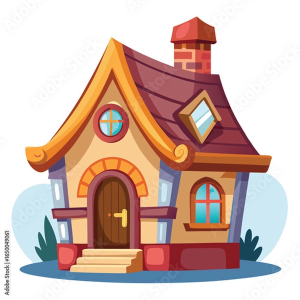 Fototapeta Cozy Cartoon House Vector