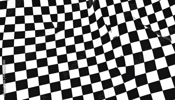 Obraz Checkered pattern with a wavy texture.
