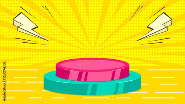 Obraz comic background and podium vector
