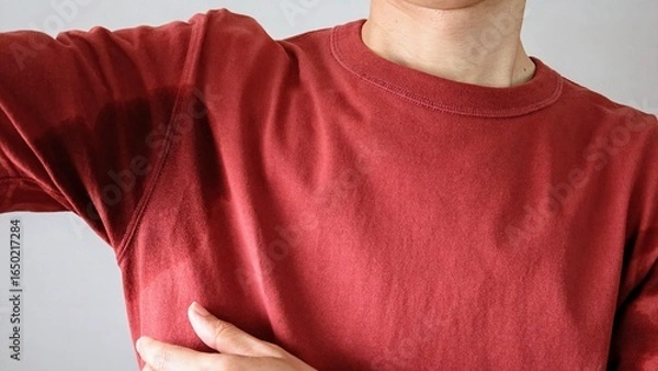 Obraz 脇の下に汗をかいた人物