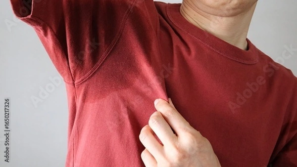 Obraz 脇の下に汗をかいた人物