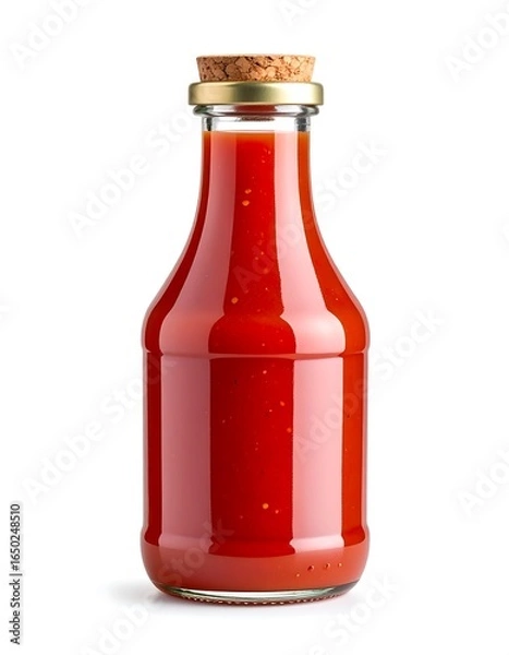 Fototapeta Glass bottle of red sauce