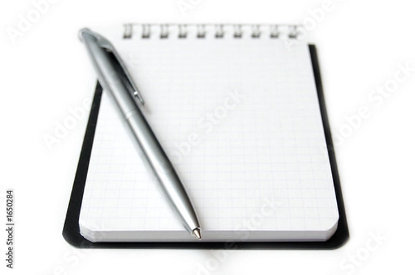 Fototapeta clean sheet of notebook isolated on white. horisontal.