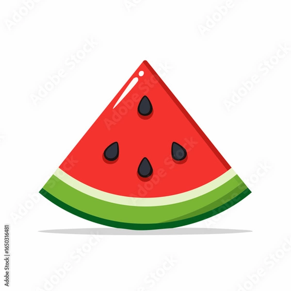 Obraz Watermelon Slice Vector Icon