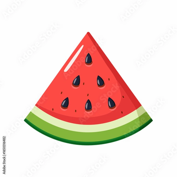 Fototapeta Watermelon Slice Vector Icon