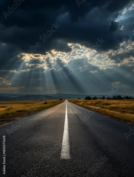 Fototapeta road to nowhere. Generative AI
