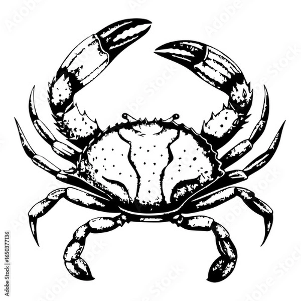 Obraz Geometric Low Poly Crab Vector Illustration