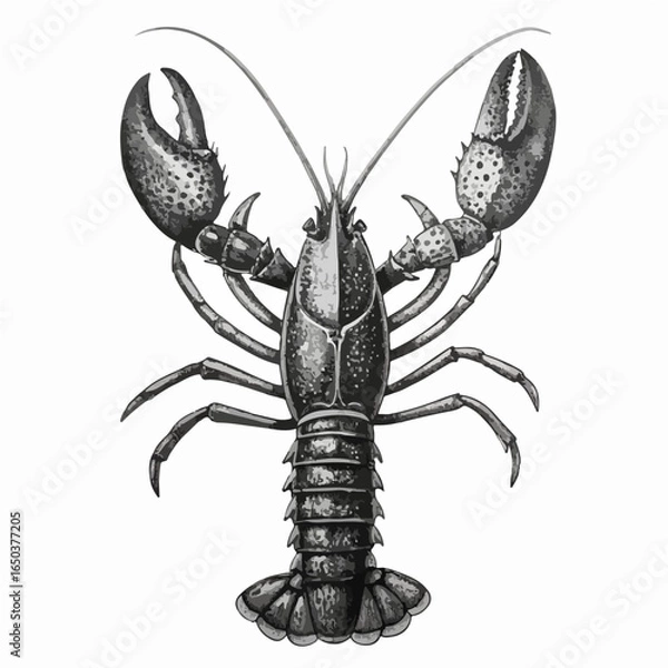 Obraz Geometric Low Poly Lobster Vector Illustration