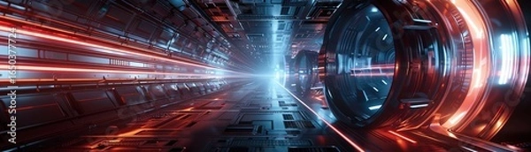 Fototapeta A detailed digital artwork showcasing a futuristic smart grid managing energy consumption in realtime, emphasizing the efficiency and innovation of sustainable power systems