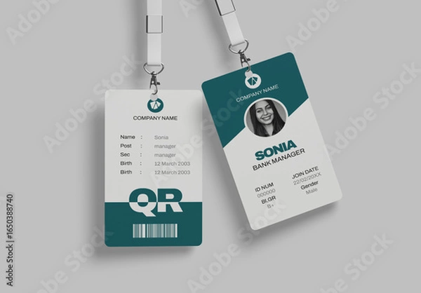 Obraz Employee ID Card Design Template