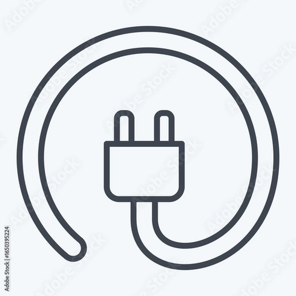 Fototapeta Icon Plug. related to Charging symbol. line style. design editable