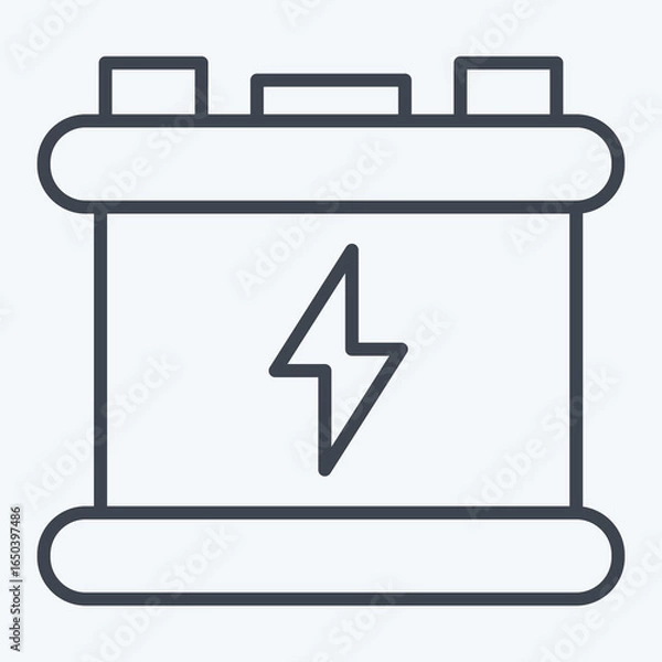 Fototapeta Icon Accumulator. related to Charging symbol. line style. design editable