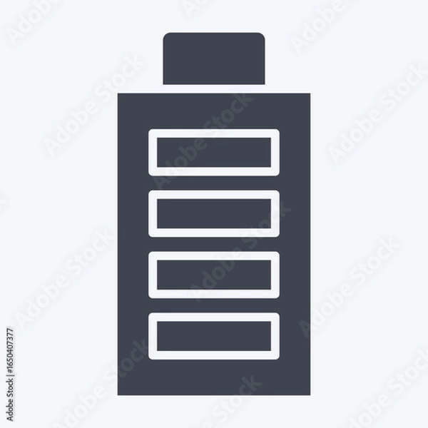 Fototapeta Icon Battery Full. related to Charging symbol. glyph style. design editable