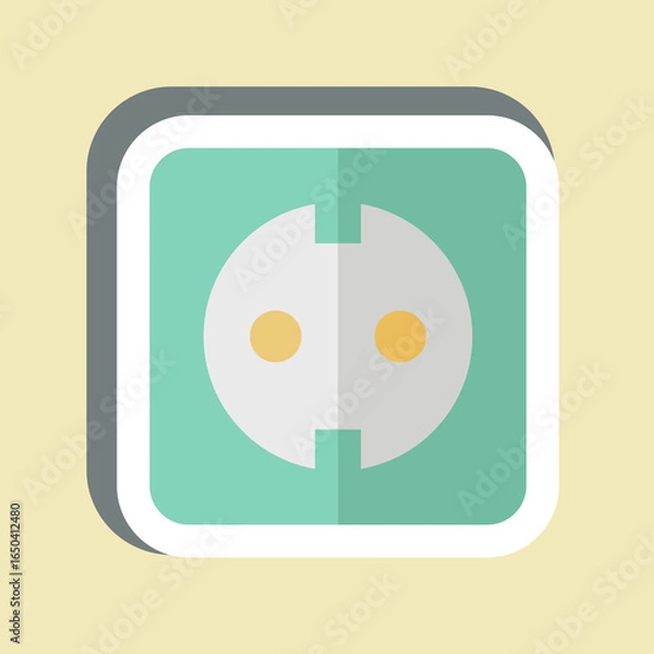 Fototapeta Sticker Socket. related to Charging symbol. design editable