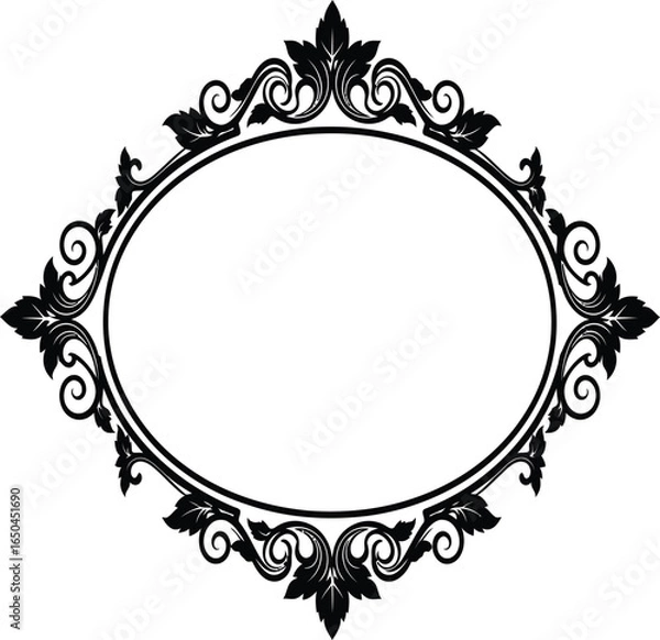Obraz frame with floral ornament