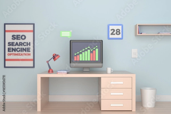 Fototapeta Seo search engine optimization digital marketing and internet technology concept 