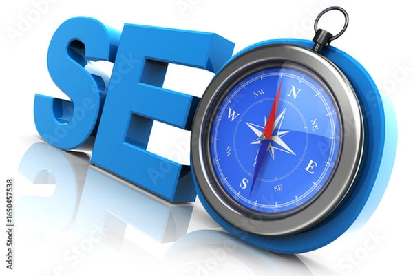 Fototapeta Seo search engine optimization organic search and link building idea Digital SEO Concept