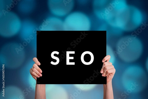 Fototapeta Seo search engine optimization organic search and link building idea Digital SEO Concept