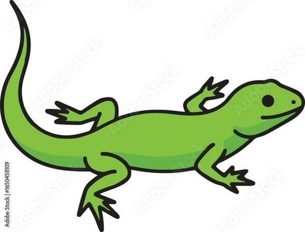 Obraz Lizard silhouette  Vector illustration