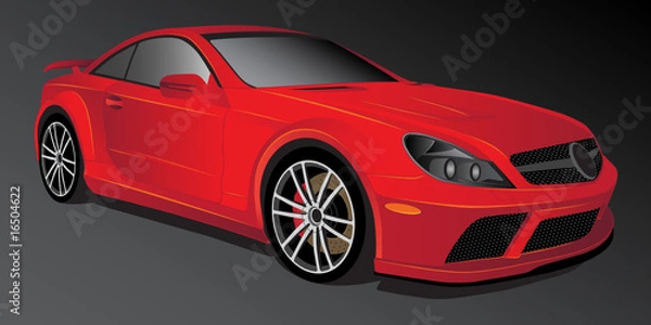 Fototapeta Red car
