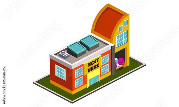 Obraz Isometric_Building