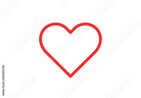 Fototapeta Red Heart Shape Minimalist Pixel Art Design for Valentines Day Love Romance and Relationships isolated on transparent background