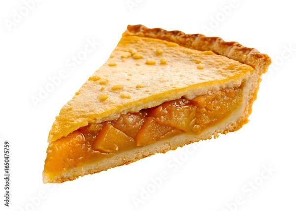 Fototapeta Apple Pie Slice Isolated on Transparent Background