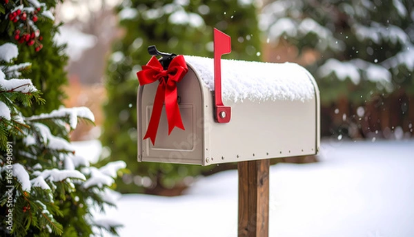 Obraz Snowy mailbox holiday decor