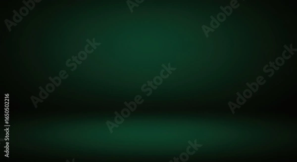 Obraz Dark Green Gradient Background with Subtle Reflections