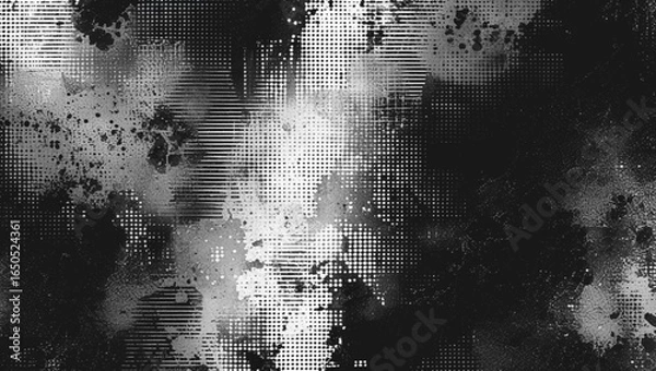 Obraz Abstract Black and White Grunge Texture