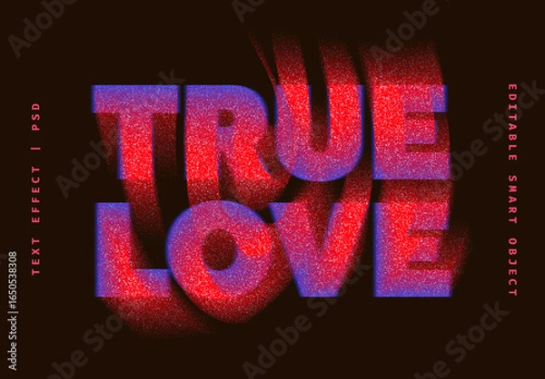 Obraz Grainy Dissolving Text Effect