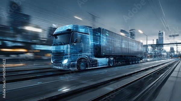 Fototapeta AI enhanced freight payment and billing automation 8K