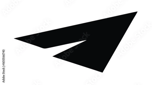 Fototapeta Black vector arrow icon isolated on white background
