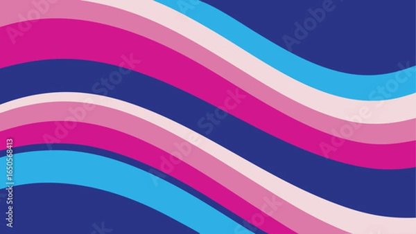 Fototapeta Abstract colorful background with rainbow lines and wavy design pattern