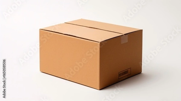 Obraz ダンボール箱・荷物、白背景