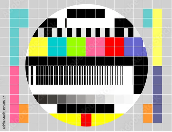 Fototapeta Retro TV multicolor signal test pattern
